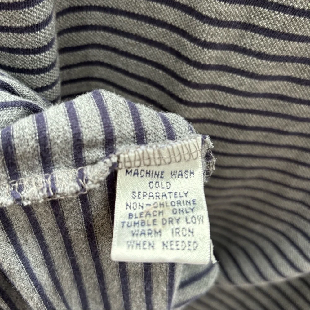Brooks Brothers Men’s Golden Fleece Gray/Blue Striped Polo‎ Large
